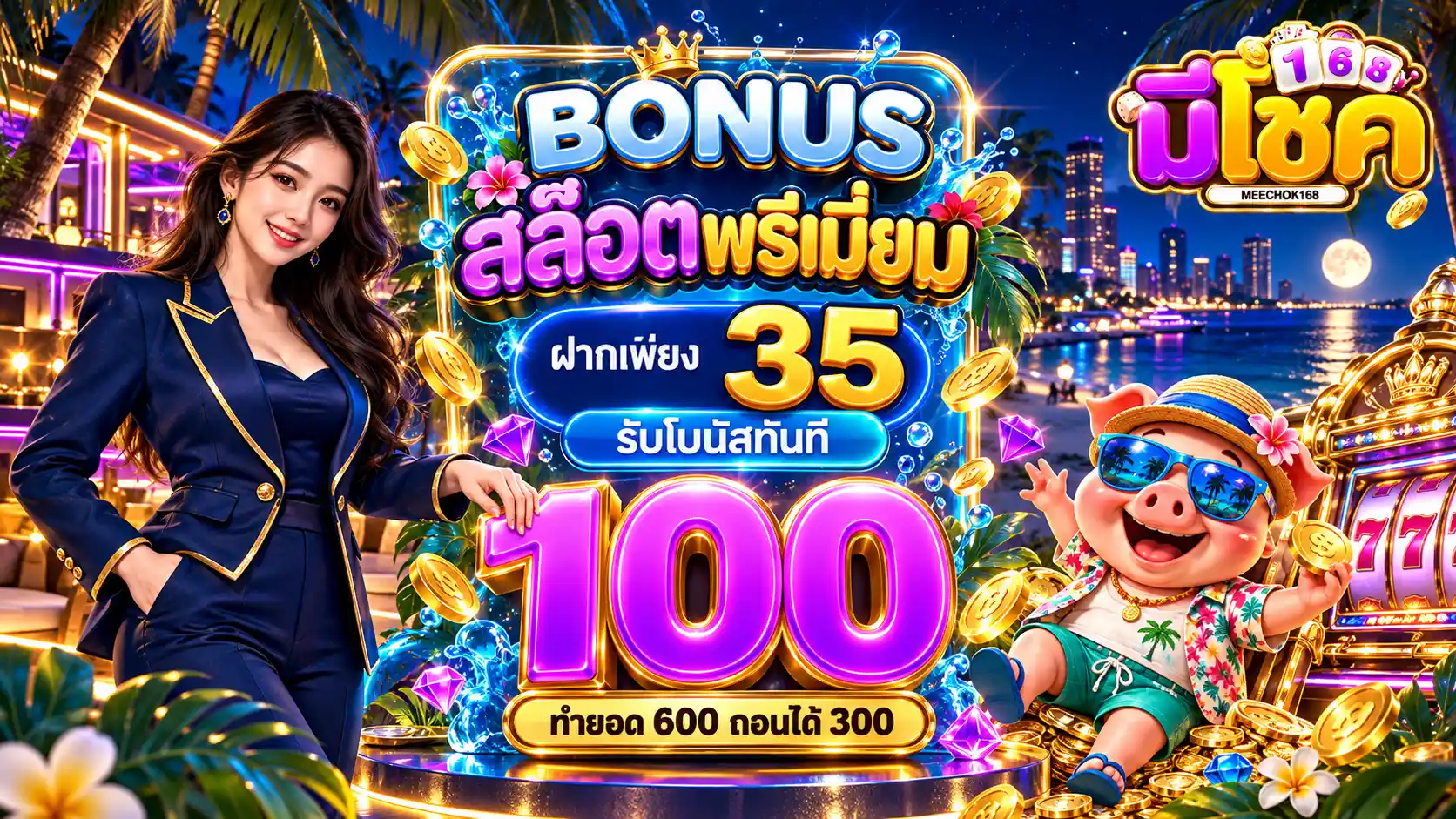 มีโชค168 เว็บตรงรวมความบันเทิง โซนเกมเพียบ พาจัดเต็มโชคใหญ่